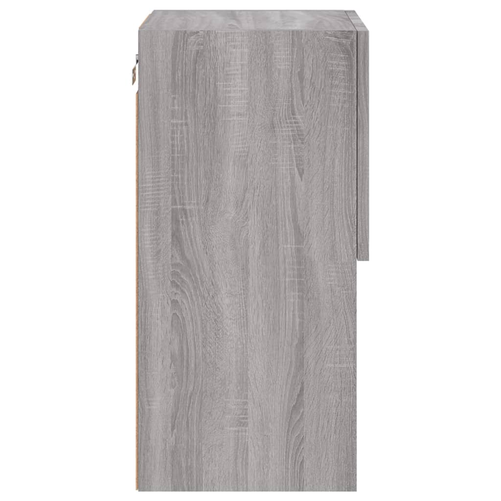 2 Piece TV Cabinet Set with LED Lights Grey Sonoma 30,5x30x60 cm