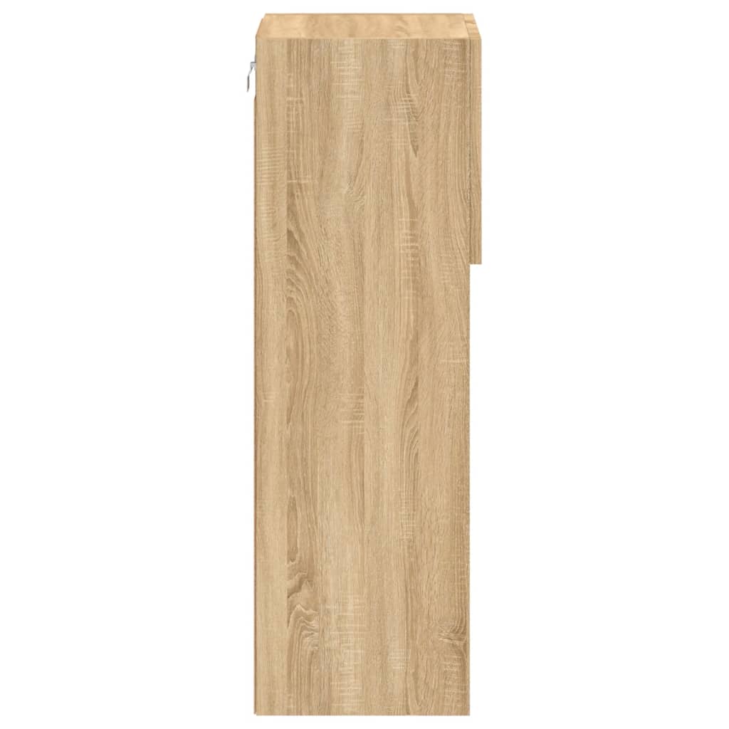 TV Cabinet with LED Lights Sonoma Oak 30,5x30x90 cm