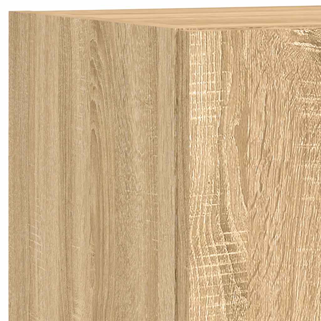 2 Piece TV Cabinet Set with LED Lights Sonoma Oak 30,5x30x90 cm