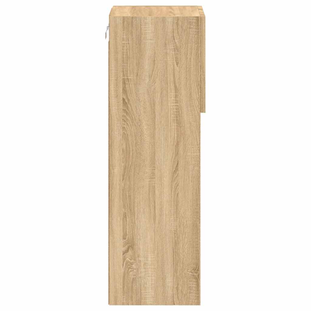 2 Piece TV Cabinet Set with LED Lights Sonoma Oak 30,5x30x90 cm
