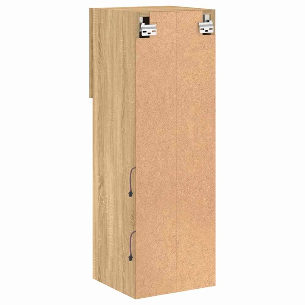 2 Piece TV Cabinet Set with LED Lights Sonoma Oak 30,5x30x90 cm