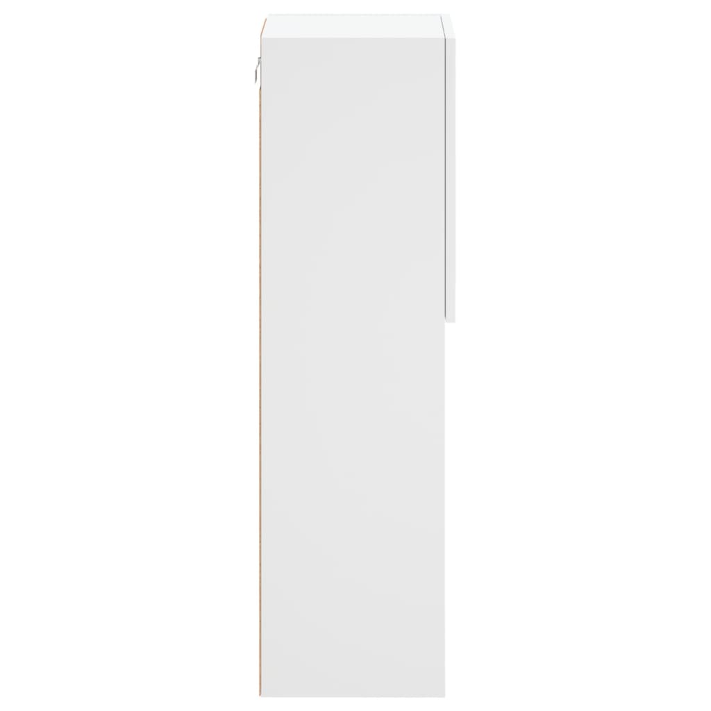 2 Piece TV Cabinet Set with LED Lights White 30,5x30x102 cm