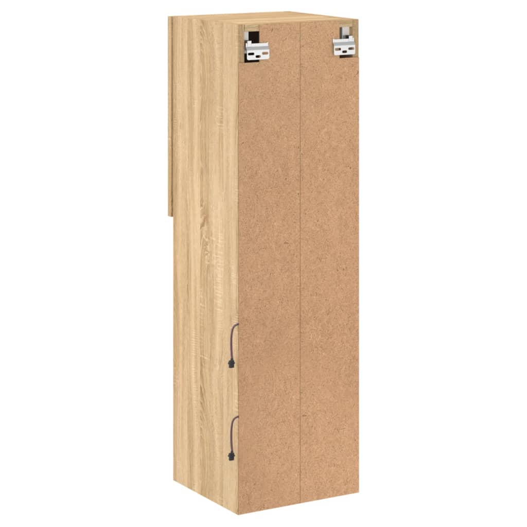 TV Cabinet with LED Lights Sonoma Oak 30,5x30x102 cm