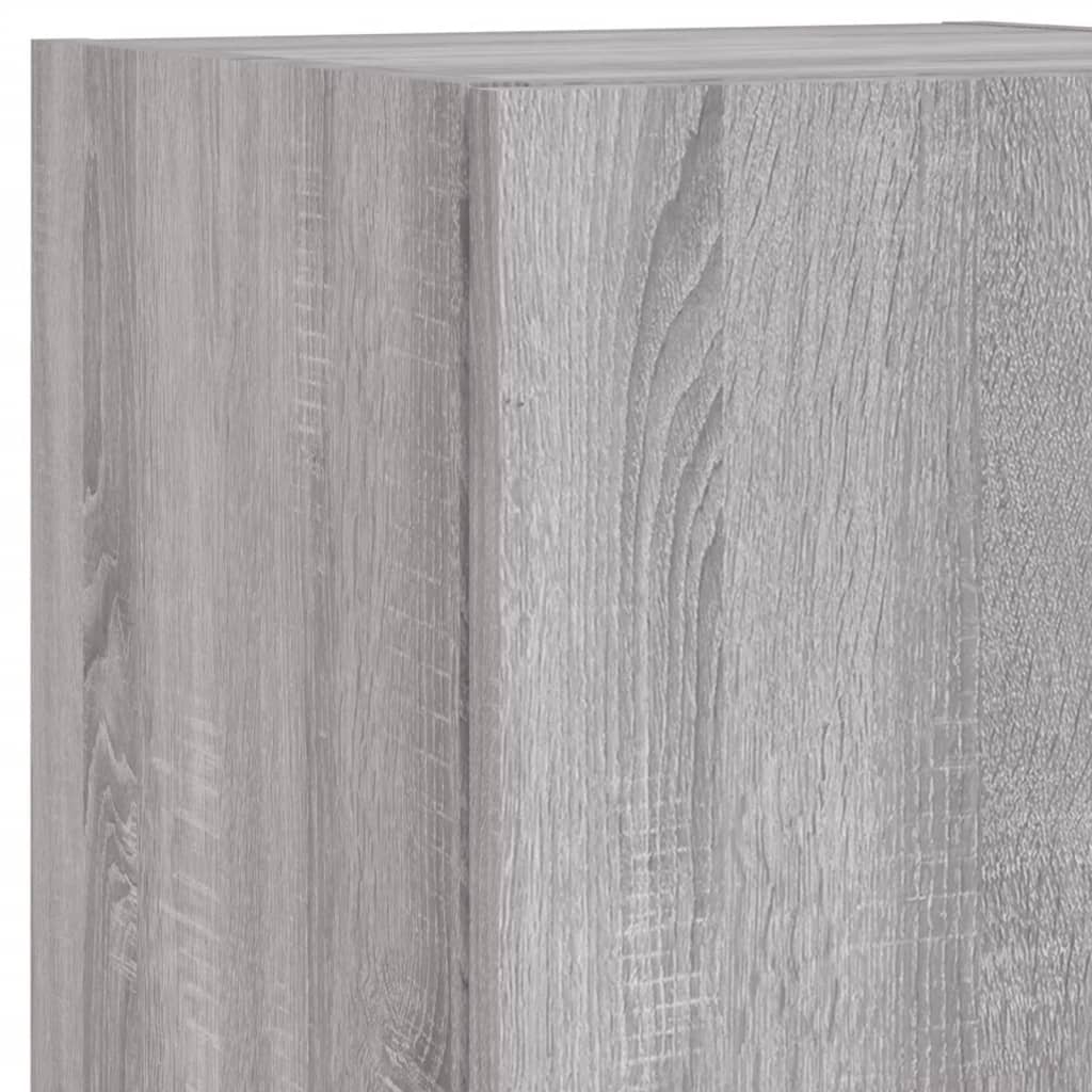 2 Piece TV Cabinet Set with LED Lights Grey Sonoma 30,5x30x102 cm