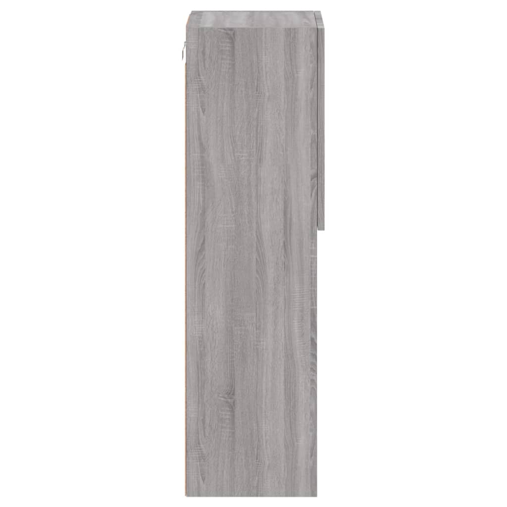 2 Piece TV Cabinet Set with LED Lights Grey Sonoma 30,5x30x102 cm