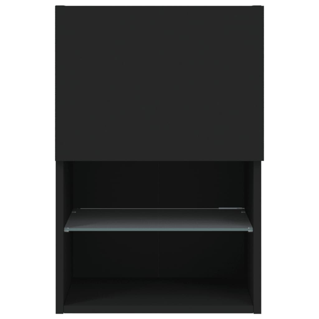 vidaXL TV Cabinet with LED Lights Black 40.5x30x60 cm