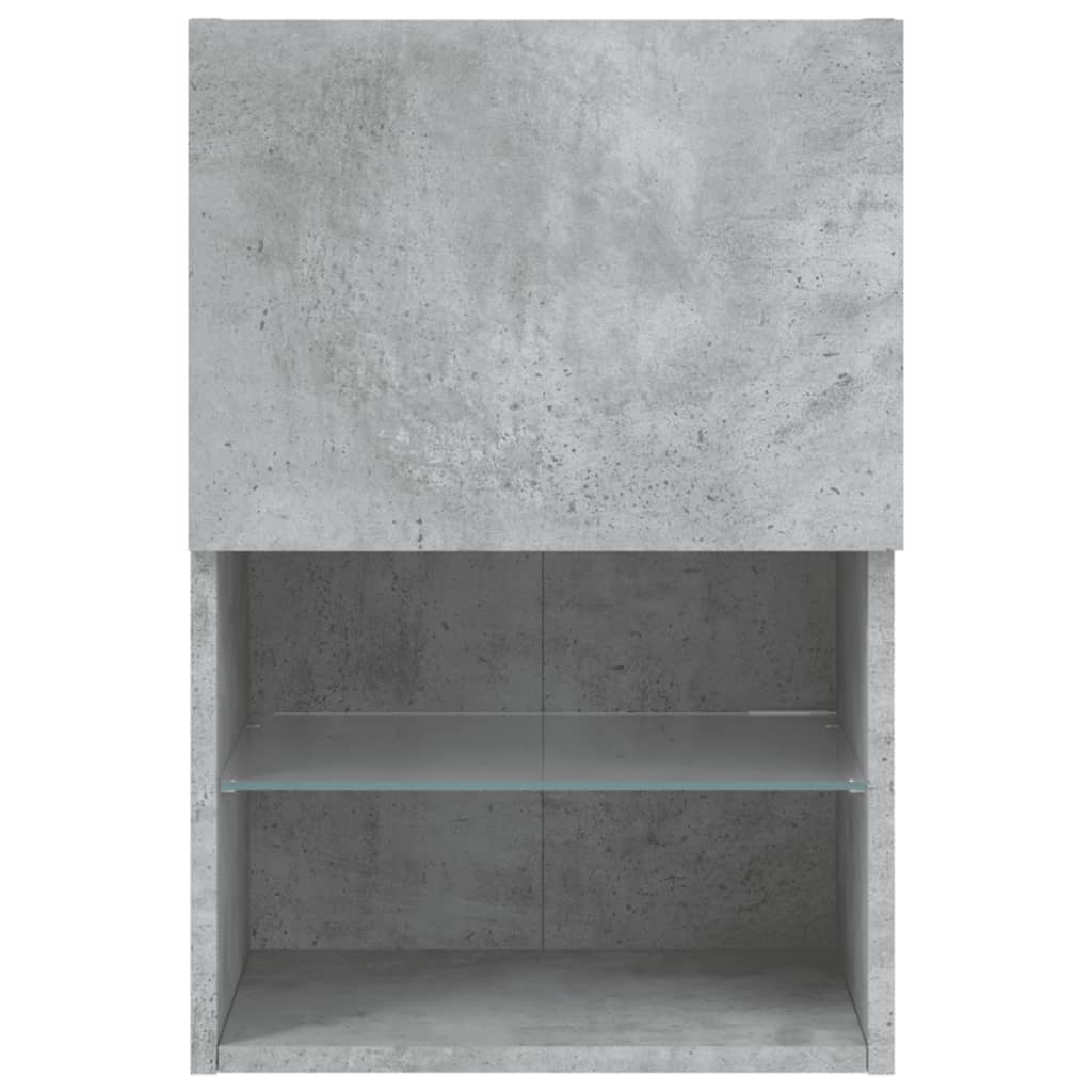 vidaXL TV Cabinet with LED Lights Concrete Grey 40.5x30x60 cm