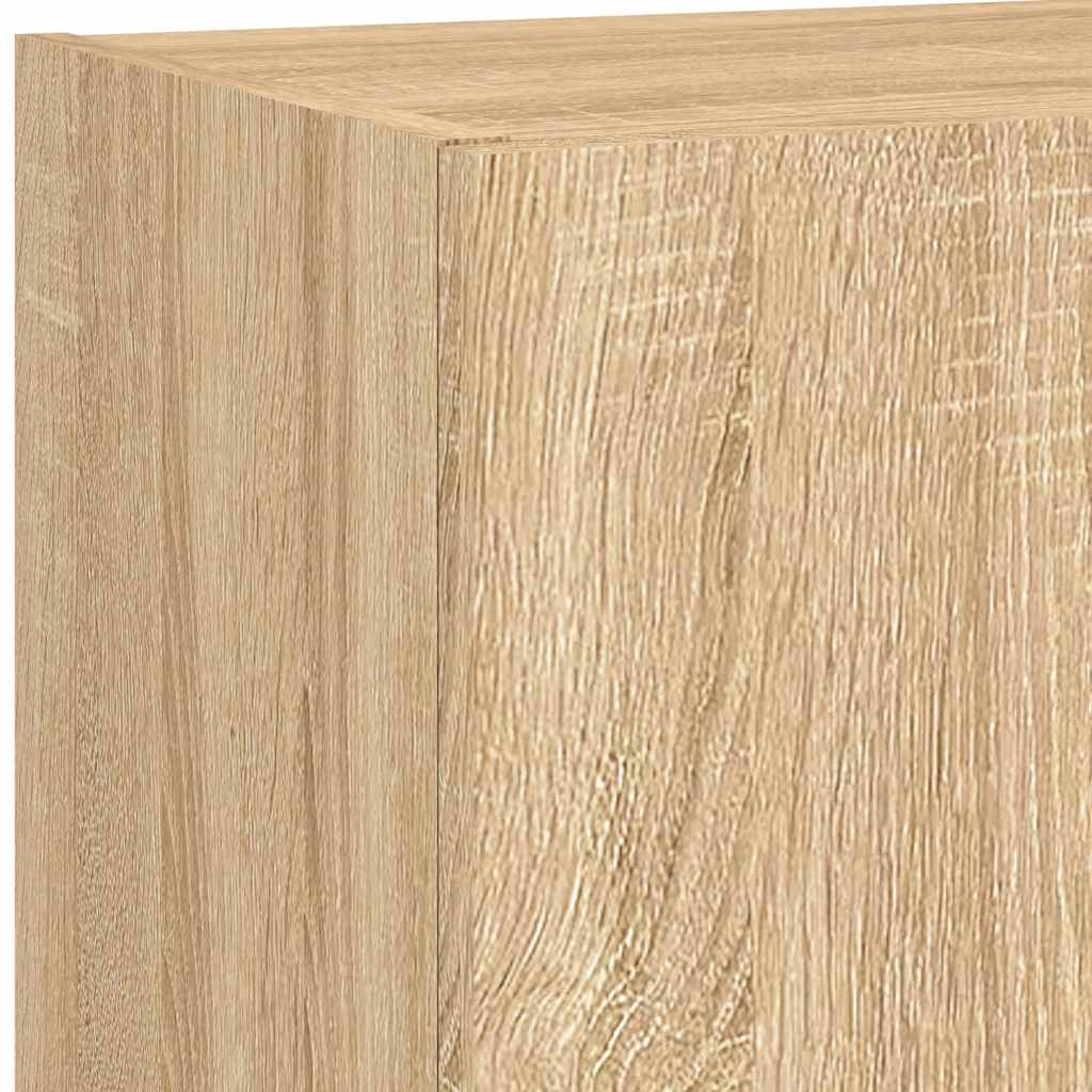2 Piece TV Cabinet Set with LED Lights Sonoma Oak 40,5x30x90 cm