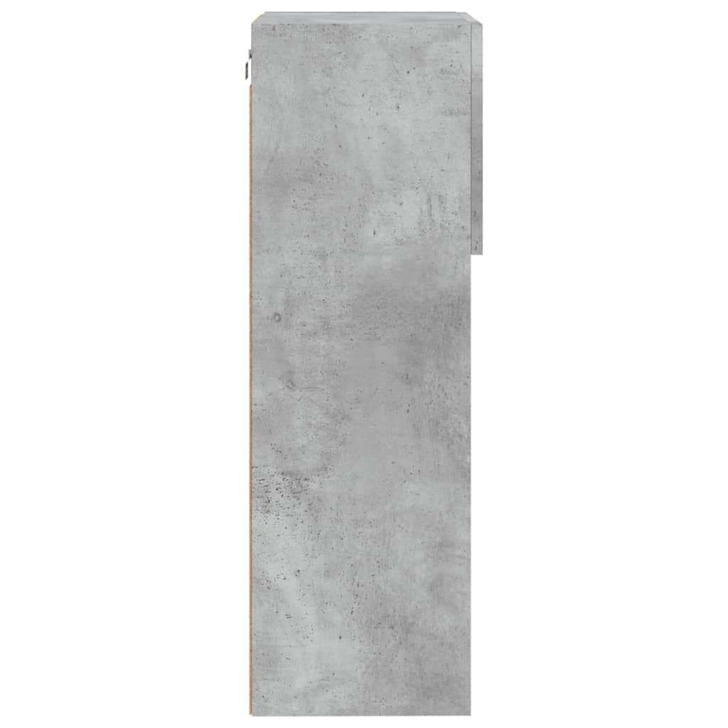 TV Cabinet with LED Lights Concrete Grey 40,5x30x90 cm