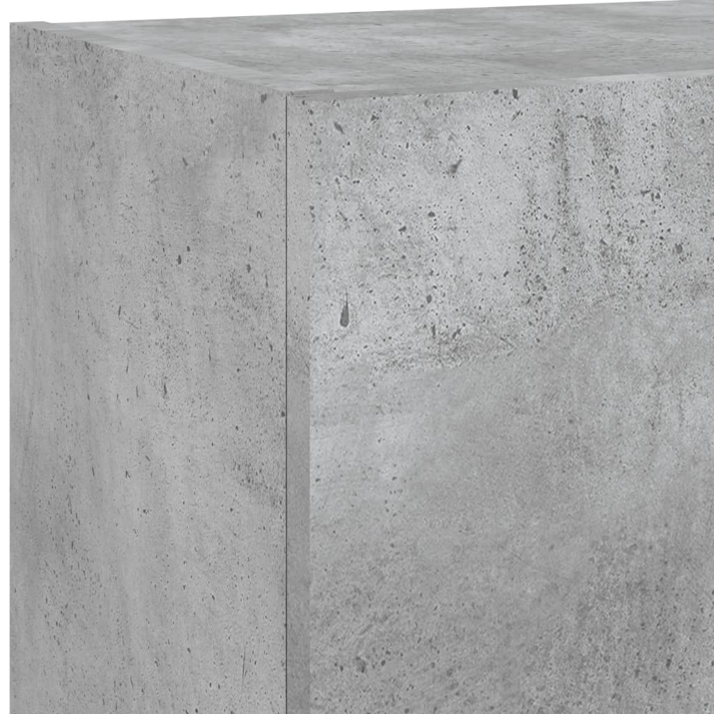 TV Cabinet with LED Lights Concrete Grey 40,5x30x90 cm