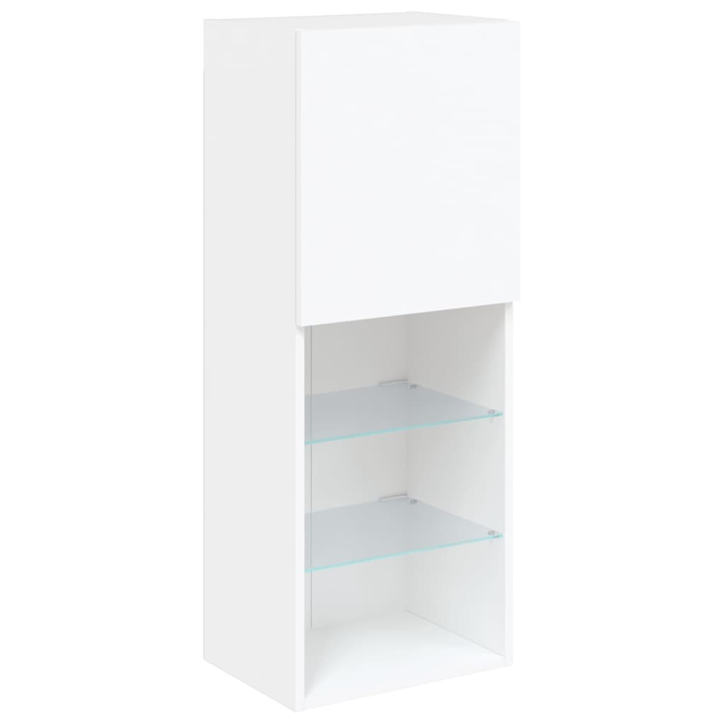 vidaXL TV Cabinet with LED Lights White 40.5x30x102 cm