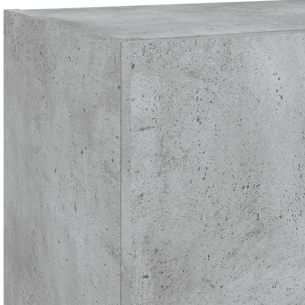 TV Cabinet with LED Lights Concrete Grey 40,5x30x102 cm
