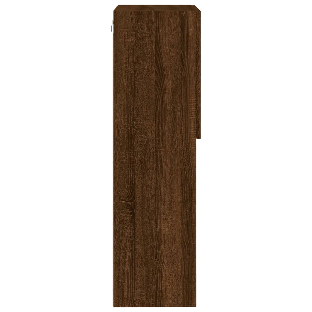 TV Cabinet with LED Lights Brown Oak 40,5x30x102 cm