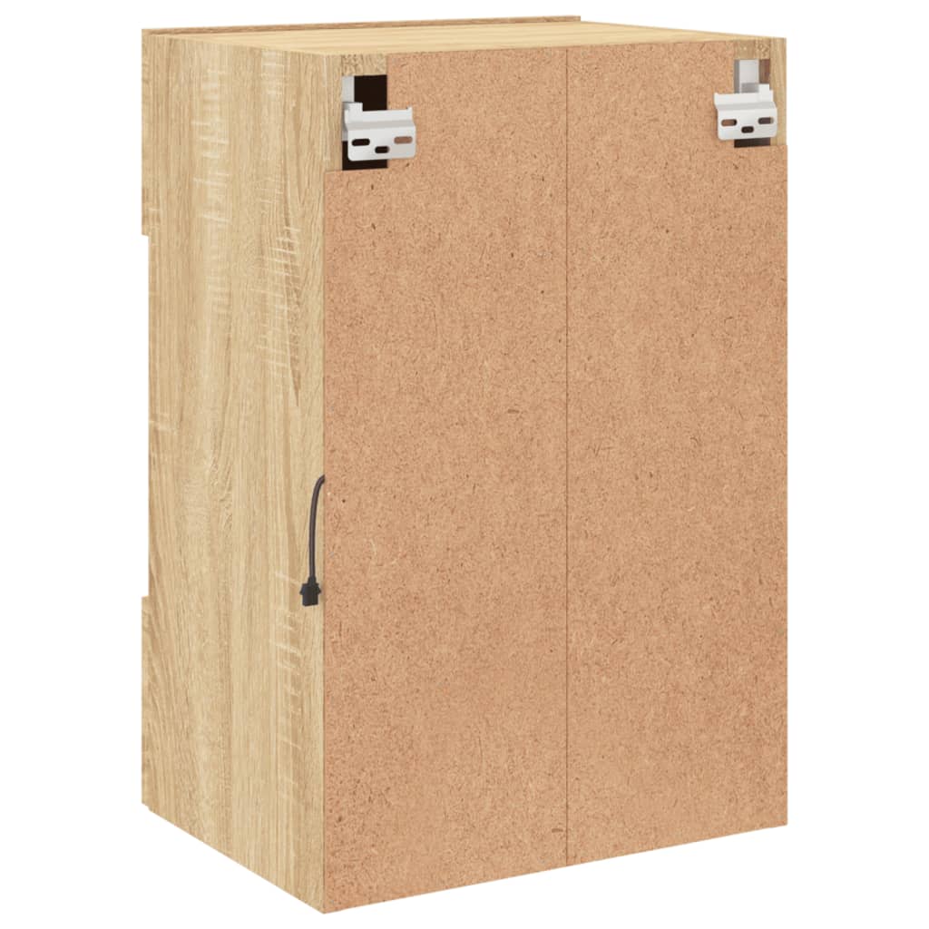 TV Wall Cabinet with LED Lights Sonoma Oak 40x30x60,5 cm