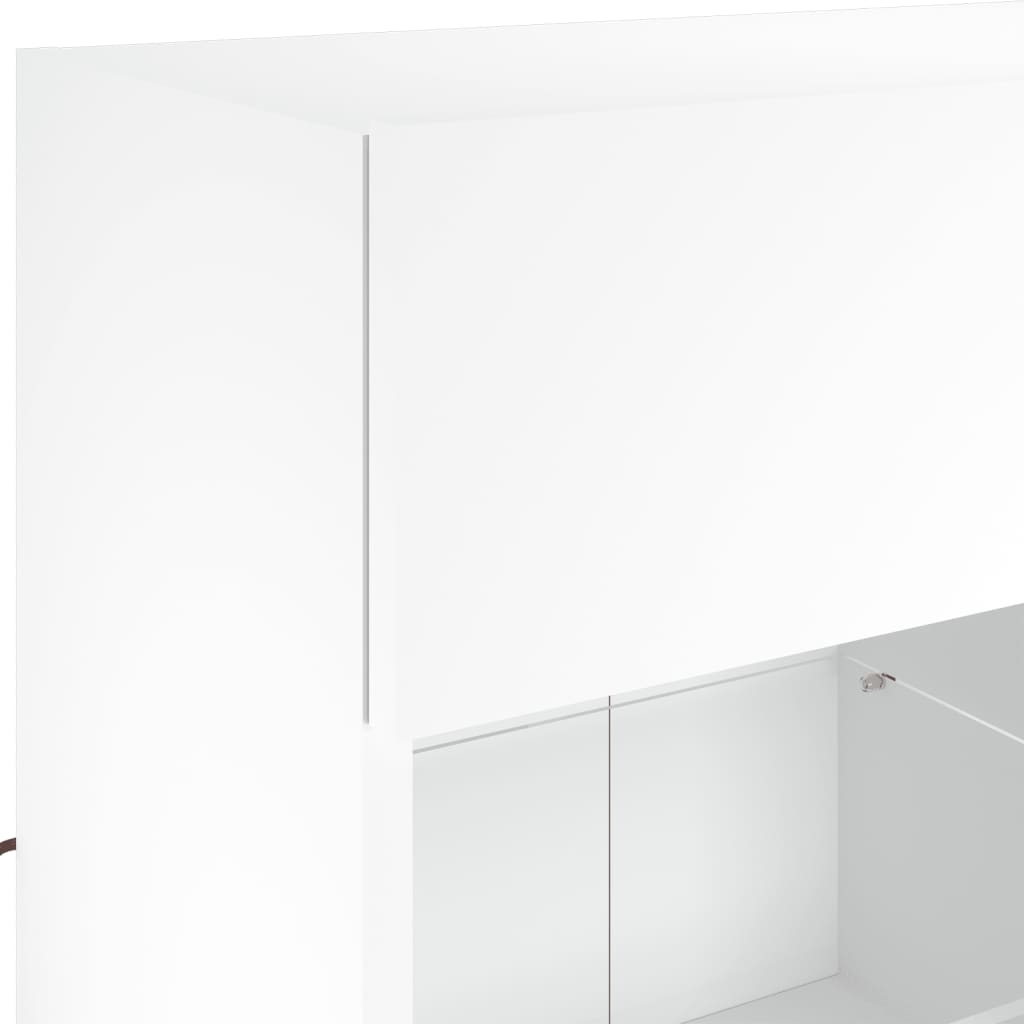 TV Wall Cabinet with LED Lights White 78,5x30x60,5 cm