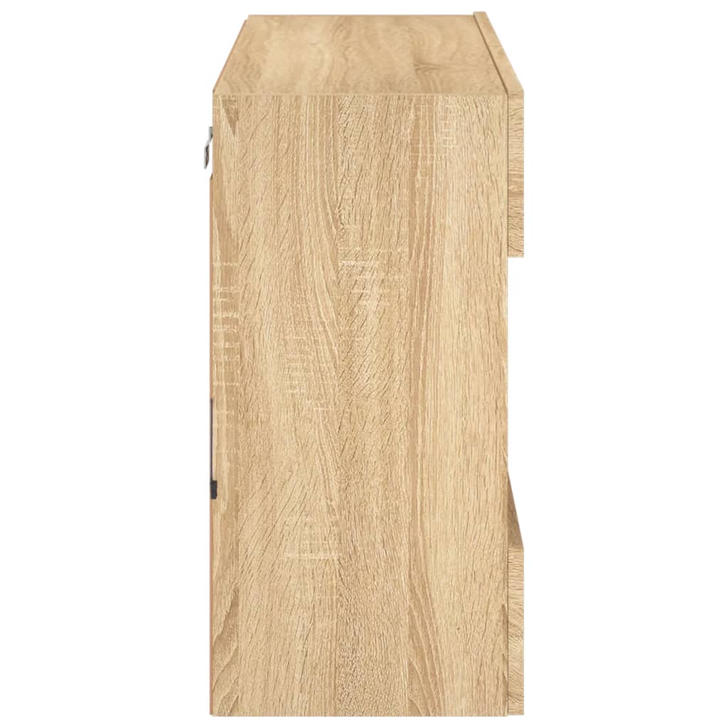 TV Wall Cabinet with LED Lights Sonoma Oak 78,5x30x60,5 cm