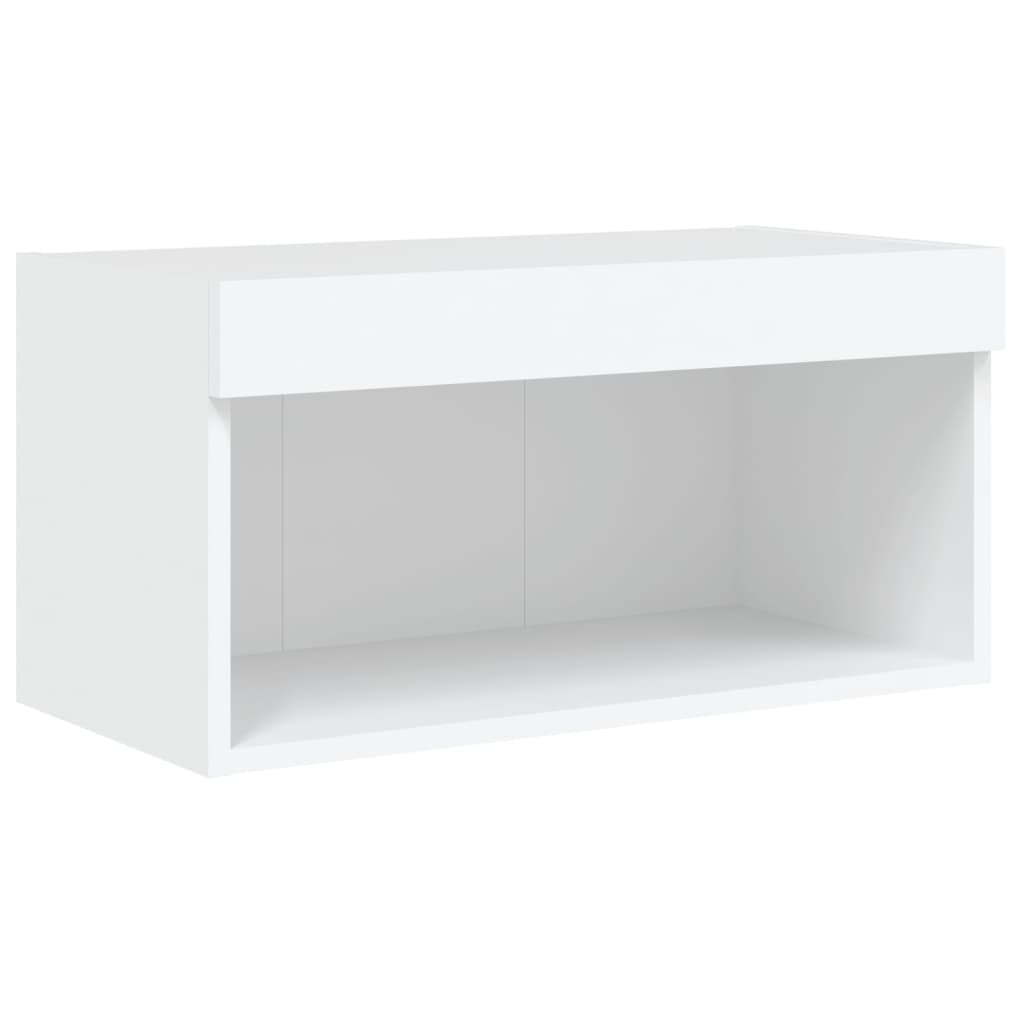 vidaXL TV Cabinet with LED Lights White 60x30x30 cm