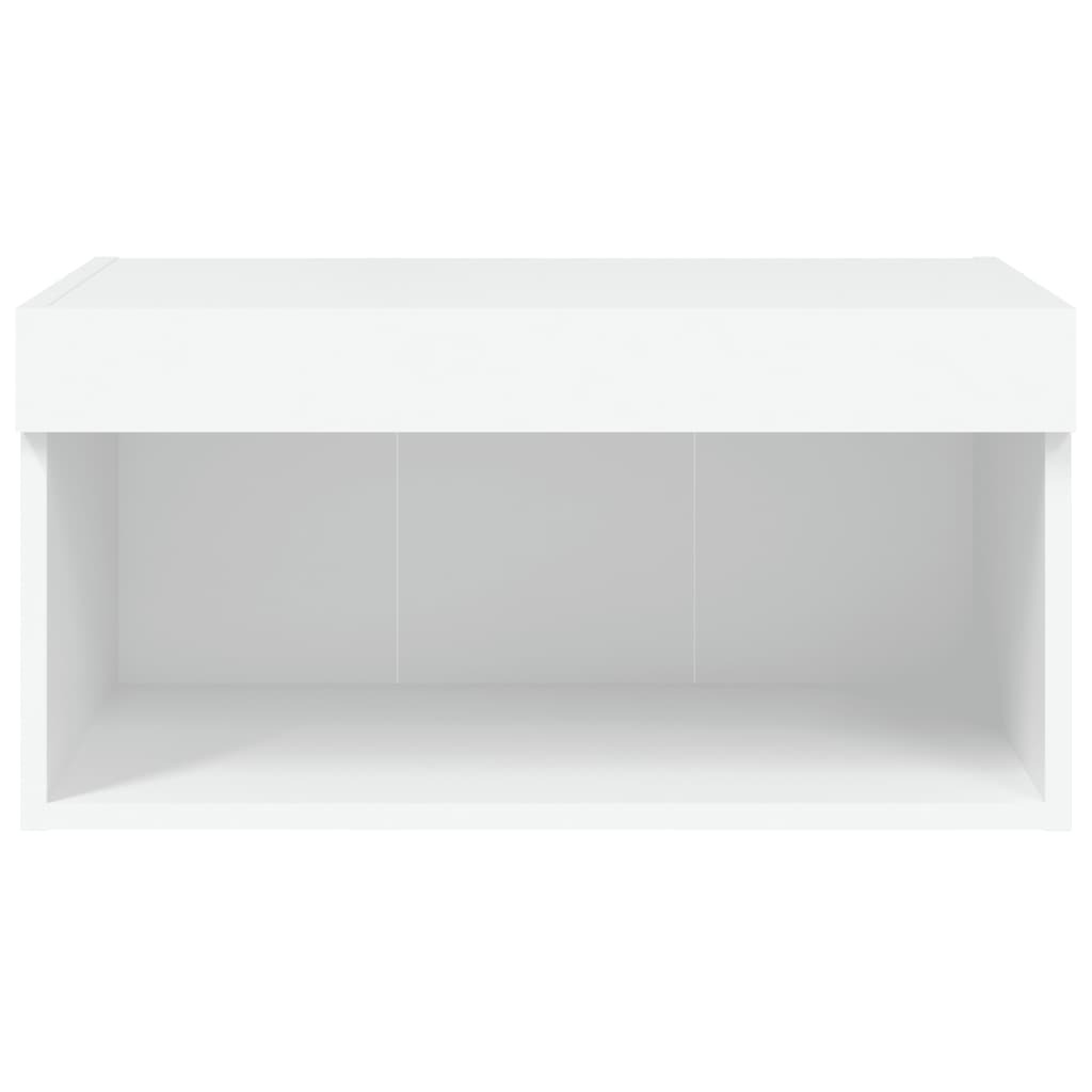 vidaXL TV Cabinet with LED Lights White 60x30x30 cm