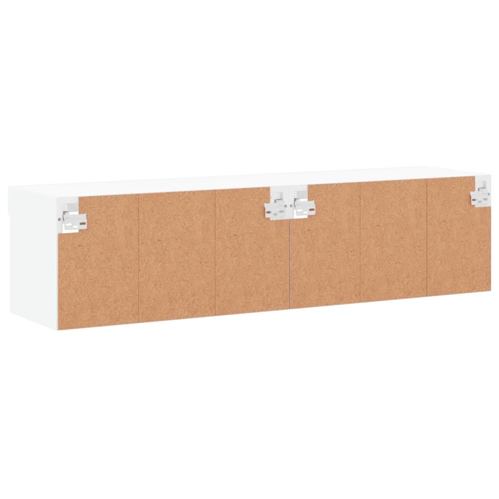 2 Piece TV Cabinet Set with LED Lights White 60x30x30 cm