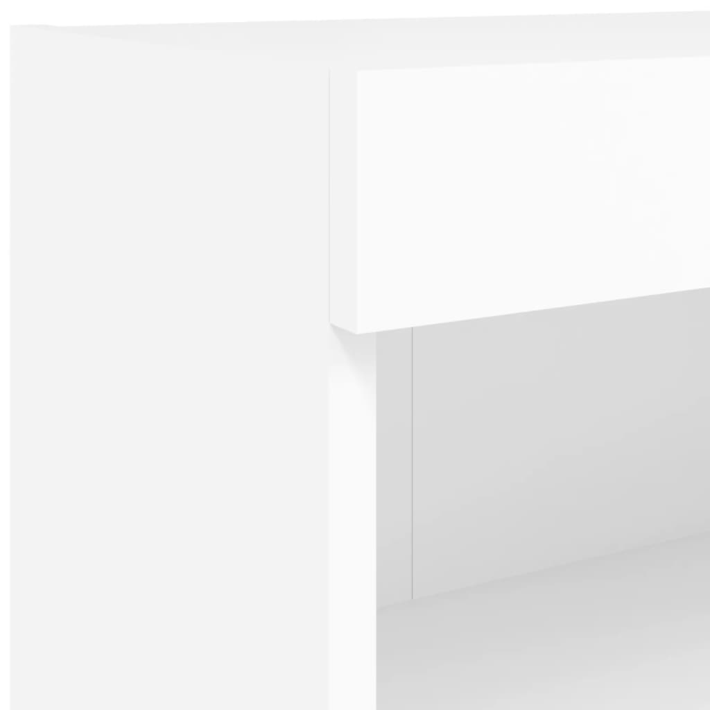 2 Piece TV Cabinet Set with LED Lights White 60x30x30 cm
