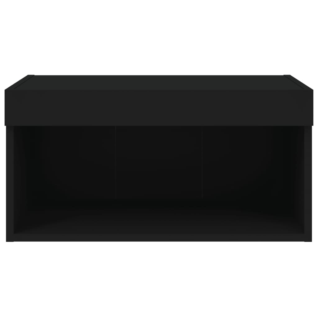 vidaXL TV Cabinet with LED Lights Black 60x30x30 cm