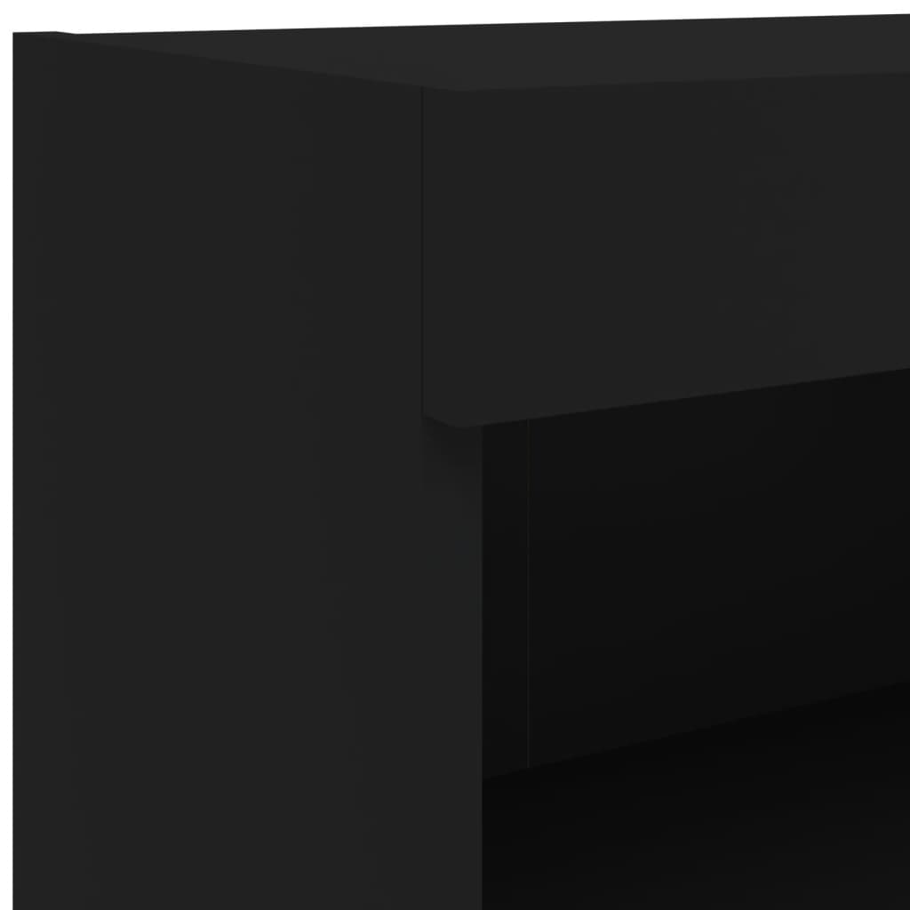 vidaXL TV Cabinet with LED Lights Black 60x30x30 cm