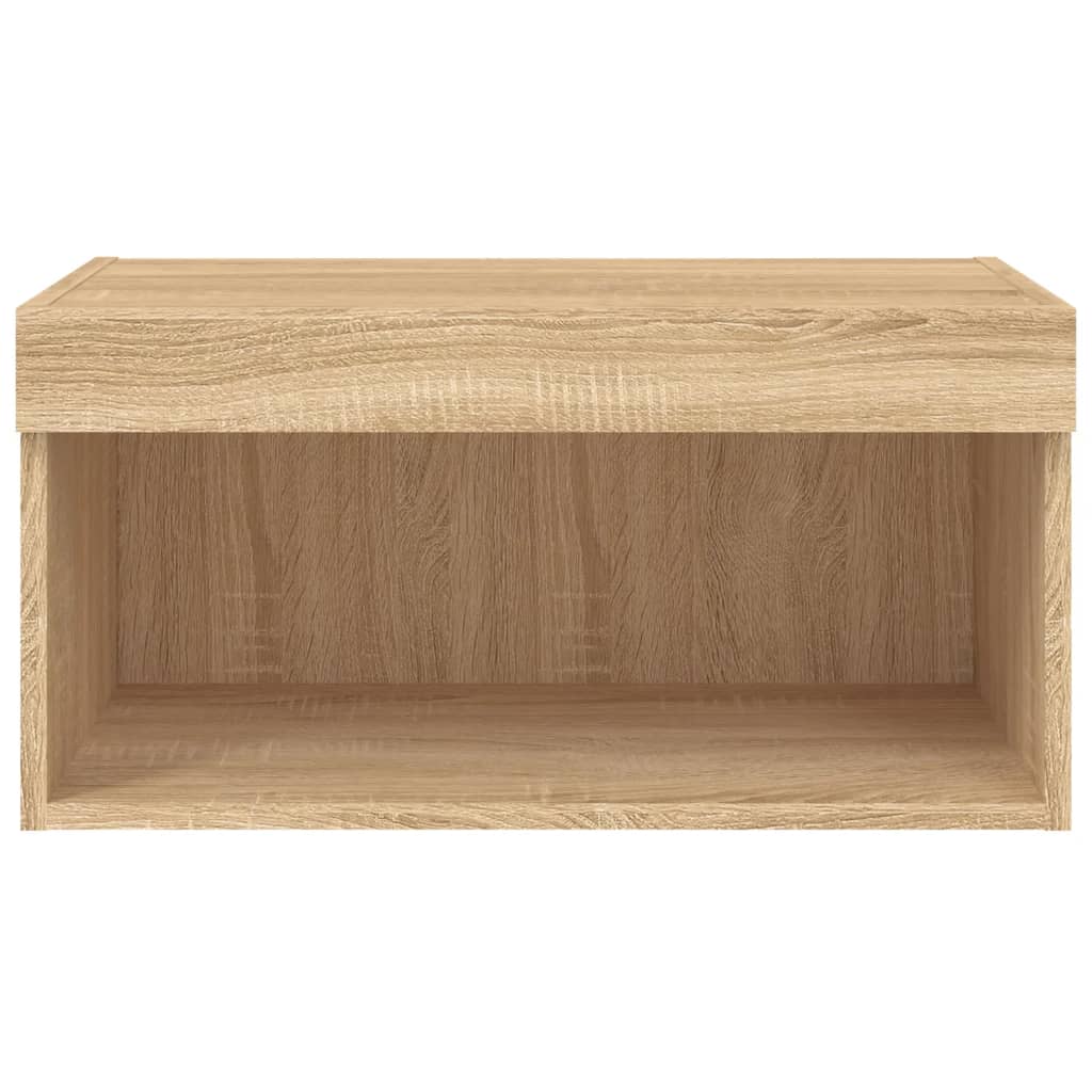 vidaXL TV Cabinet with LED Lights Sonoma Oak 60x30x30 cm