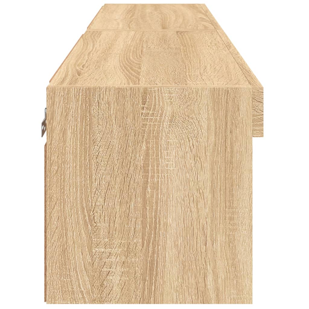 2 Piece TV Cabinet Set with LED Lights Sonoma Oak 60x30x30 cm