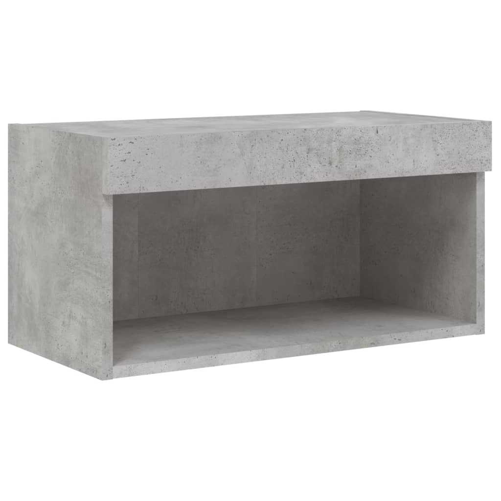 vidaXL TV Cabinet with LED Lights Concrete Grey 60x30x30 cm