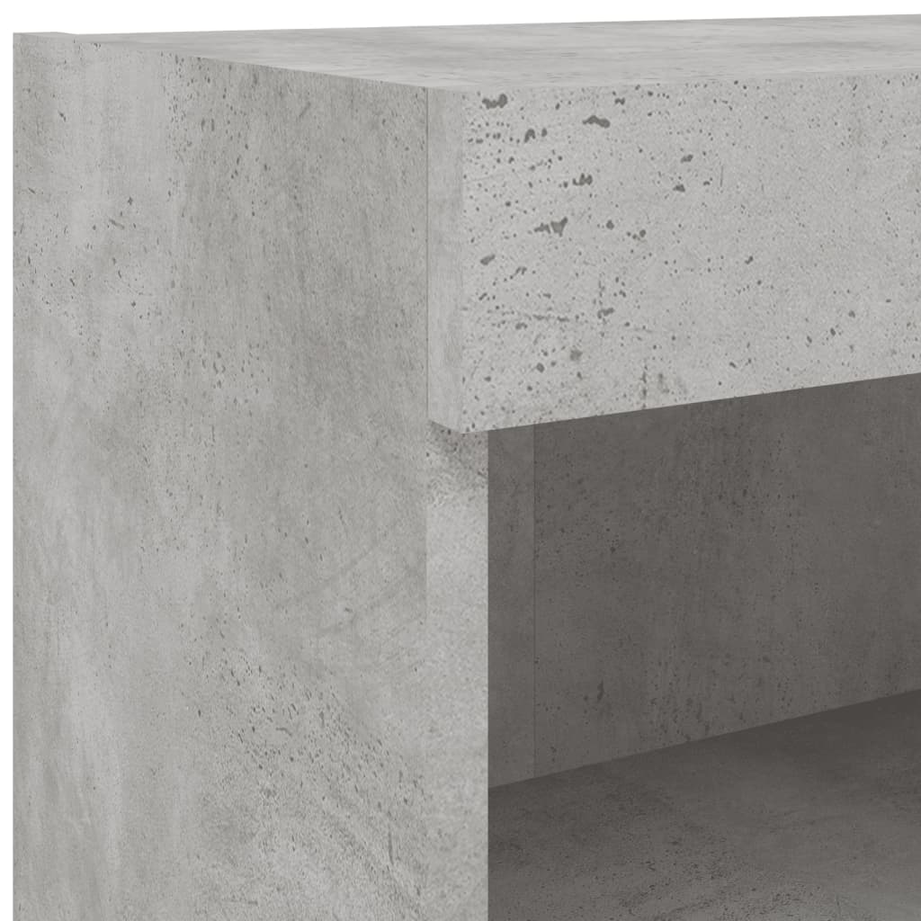 TV Cabinet with LED Lights Concrete Grey 60x30x30 cm