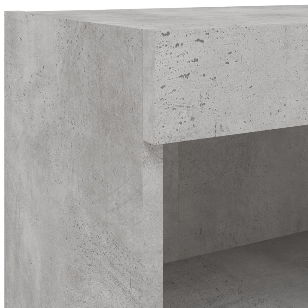 2 Piece TV Cabinet Set with LED Lights Concrete Grey 60x30x30 cm