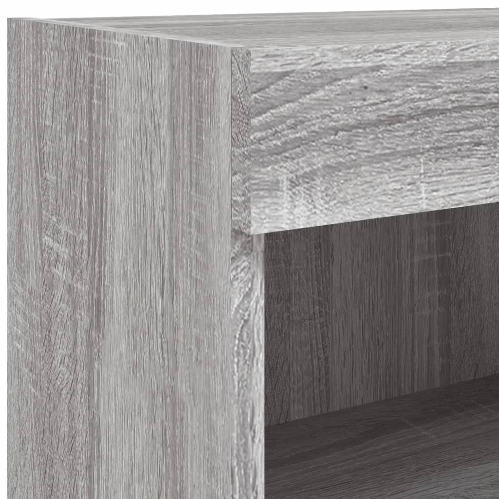 2 Piece TV Cabinet Set with LED Lights Grey Sonoma 60x30x30 cm