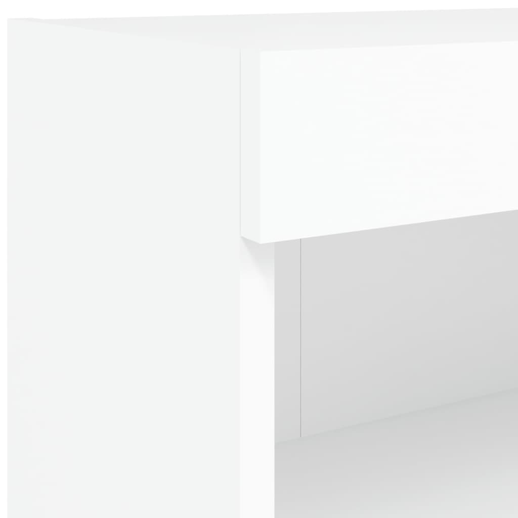 vidaXL TV Cabinet with LED Lights White 80x30x30 cm