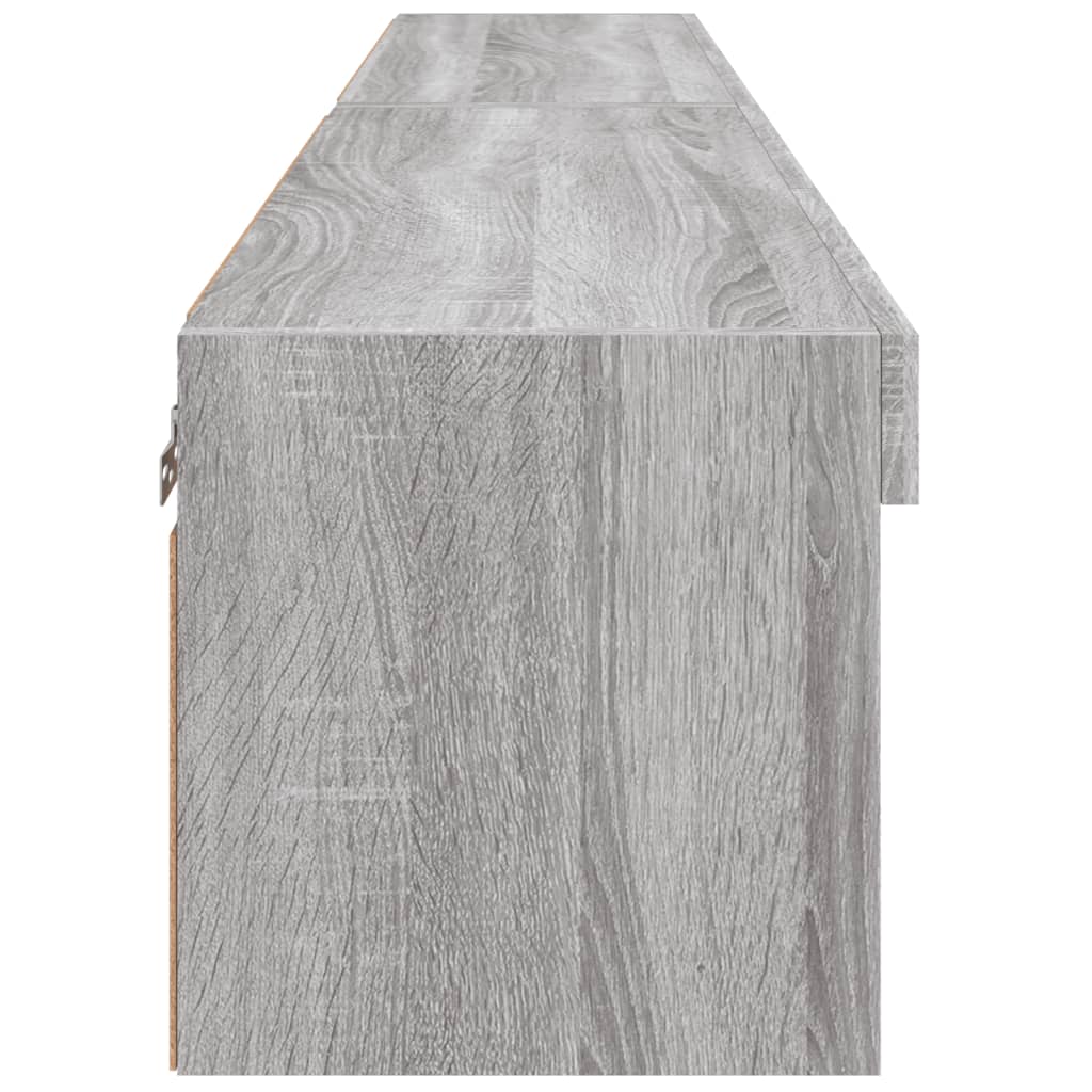 TV Cabinets with LED Lights 2 pcs Grey Sonoma 80x30x30 cm