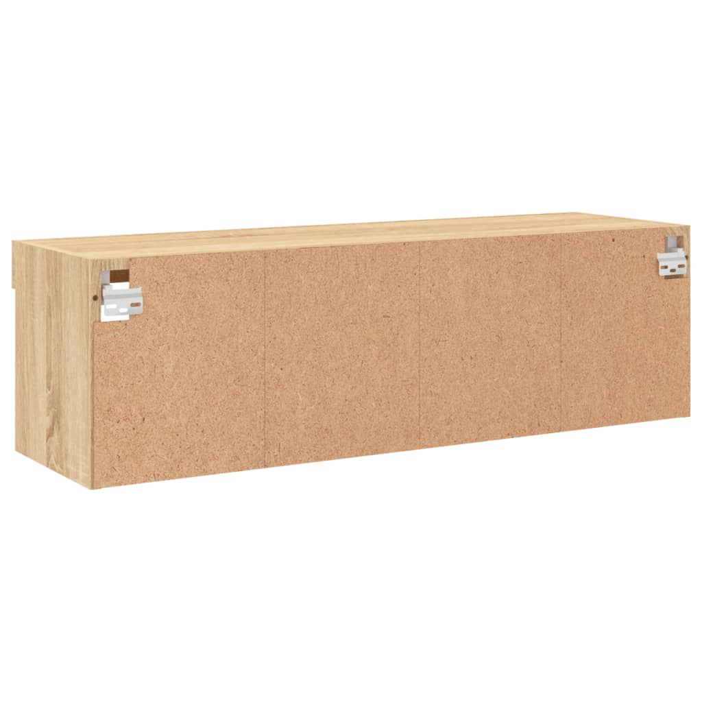 TV Cabinet with LED Lights Sonoma Oak 100x30x30 cm