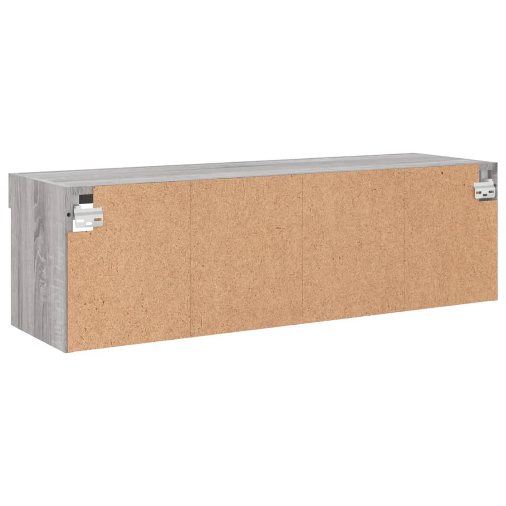 TV Cabinet with LED Lights Grey Sonoma 100x30x30 cm