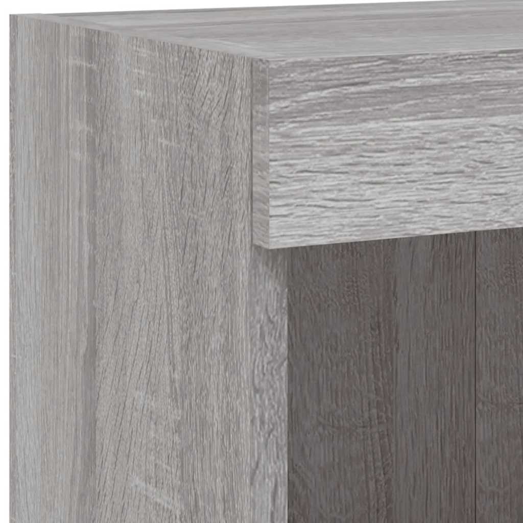 2 Piece TV Cabinet Set with LED Lights Grey Sonoma 100x30x30 cm