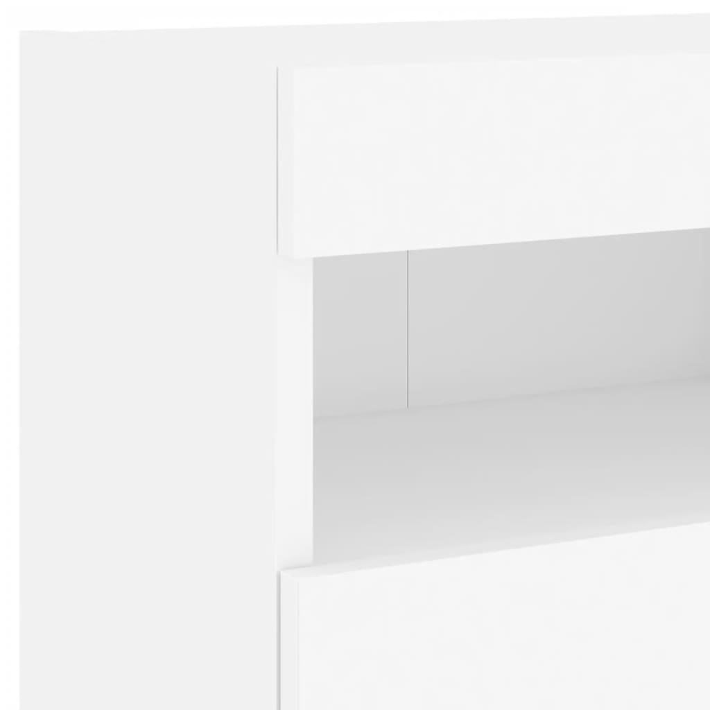 TV Wall Cabinet with LED Lights White 40x30x40 cm