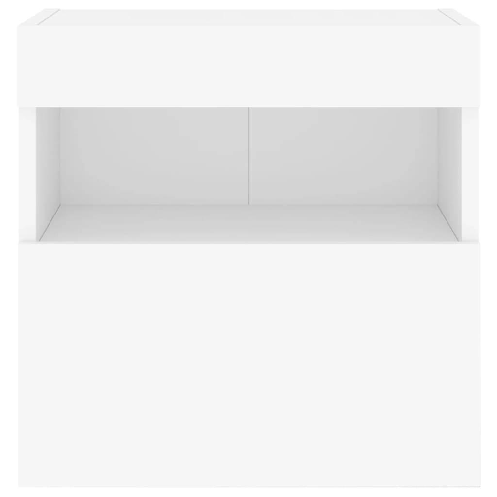 TV Wall Cabinets with LED Lights 2 pcs White 40x30x40 cm