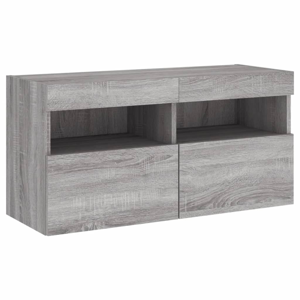 TV Wall Cabinet | Grey Sonoma | Engineered Wood | Medium