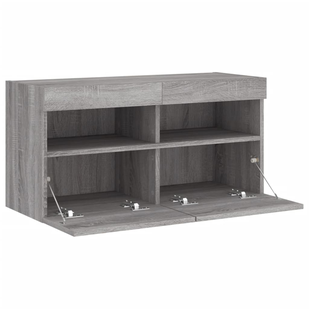 TV Wall Cabinet | Grey Sonoma | Engineered Wood | Medium