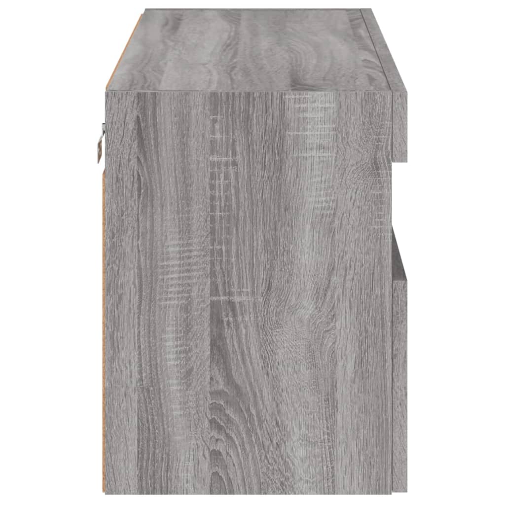 TV Wall Cabinet | Grey Sonoma | Engineered Wood | Medium