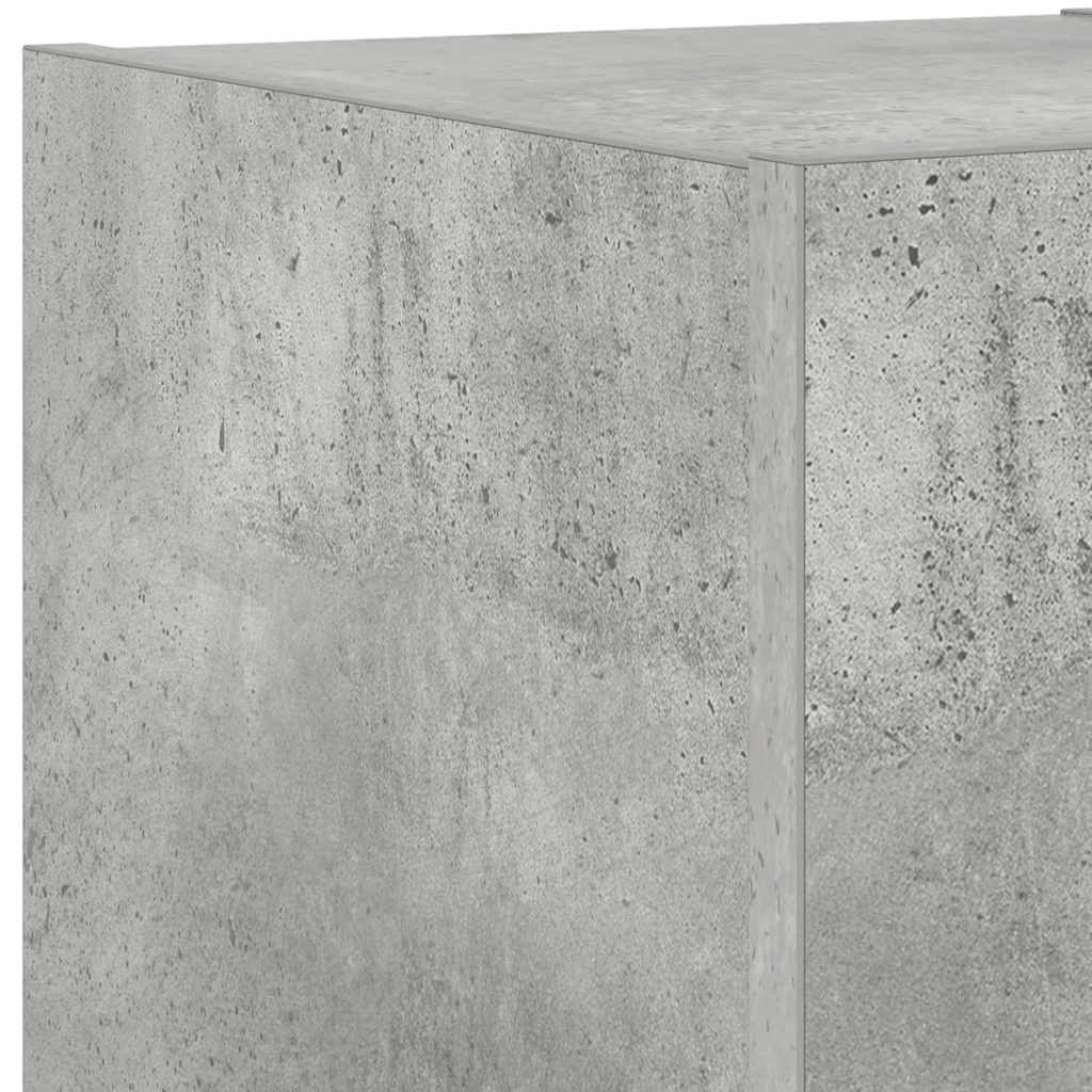 TV Wall Cabinet with LED Lights Concrete Grey 30,5x35x30 cm