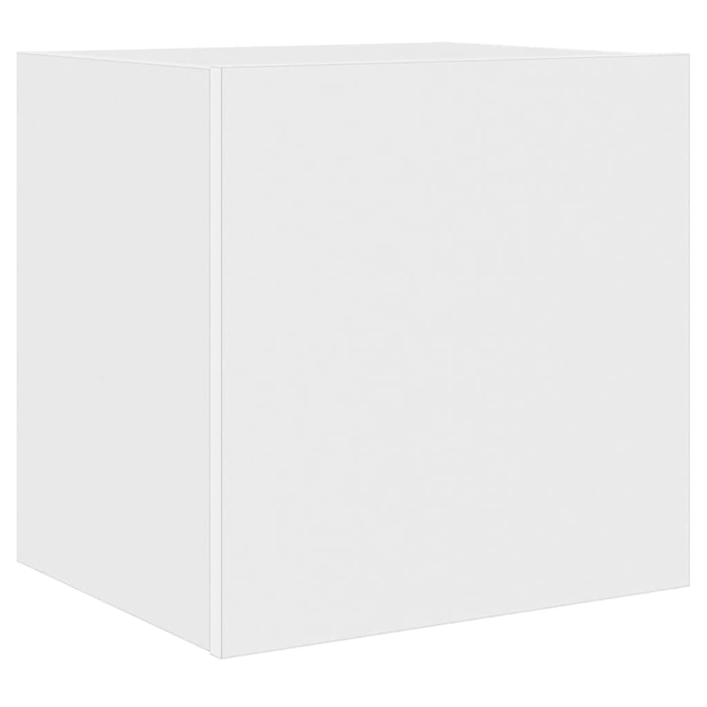 TV Wall Cabinet with LED Lights White 40,5x35x40 cm