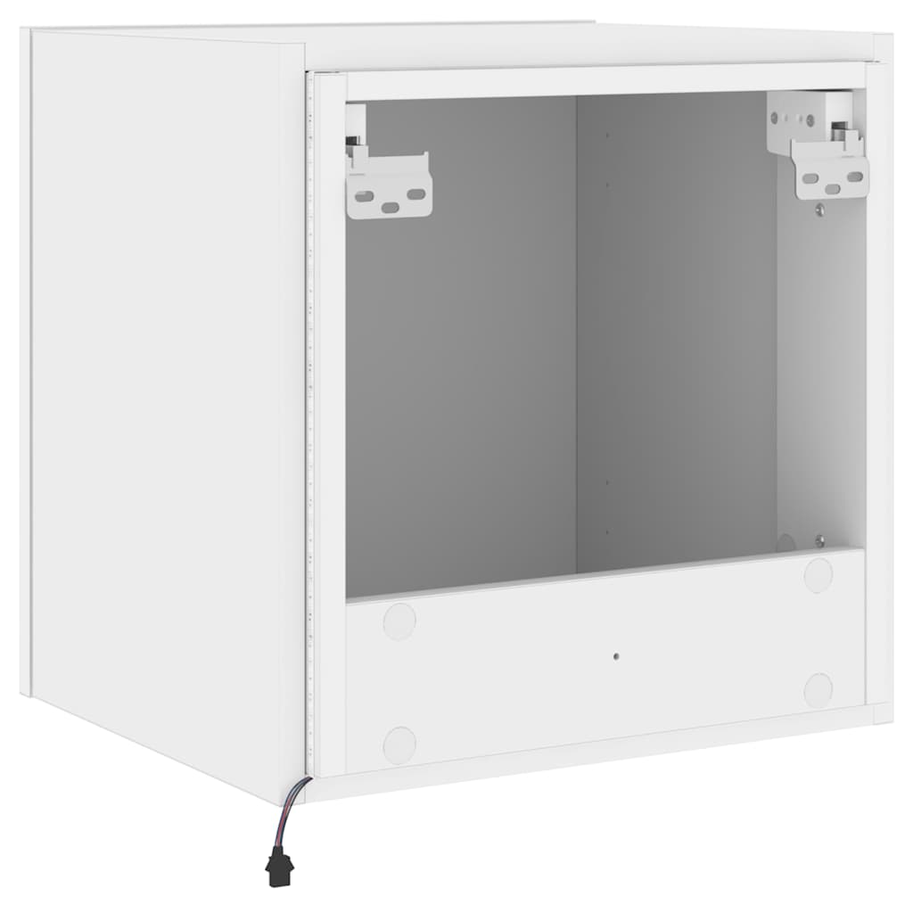 TV Wall Cabinets with LED Lights 2 pcs White 40,5x35x40 cm