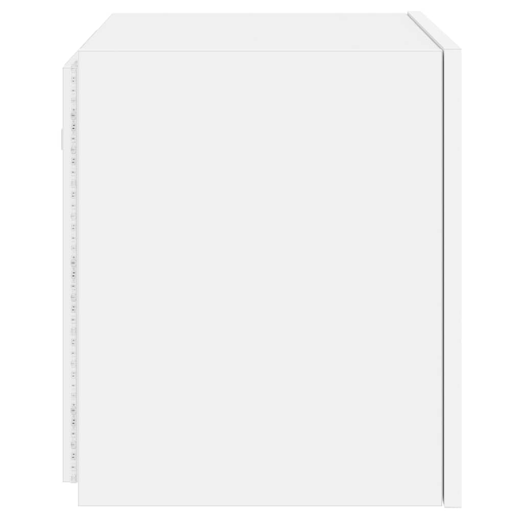 TV Wall Cabinets with LED Lights 2 pcs White 40,5x35x40 cm