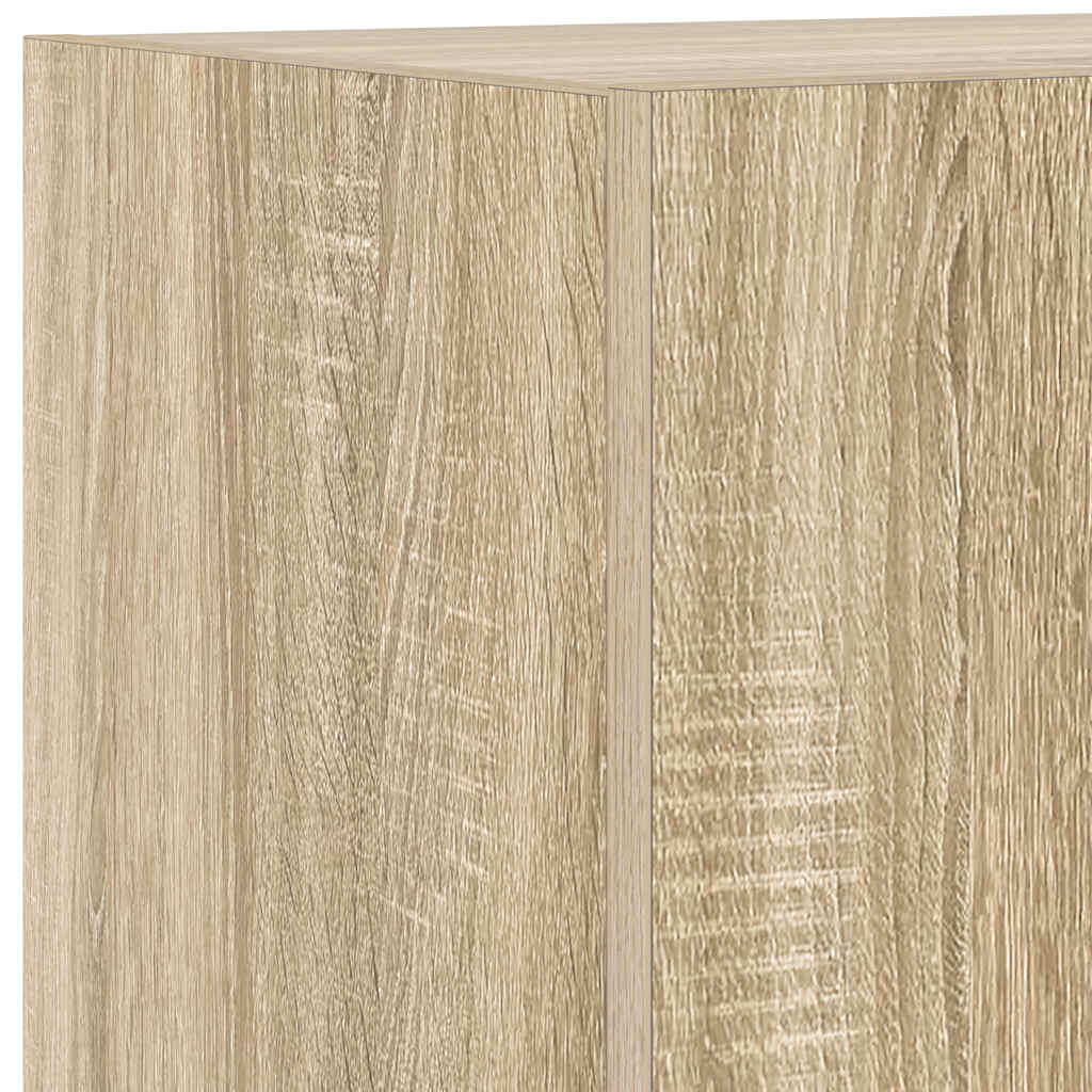 TV Wall Cabinet with LED Lights Sonoma Oak 40,5x35x40 cm