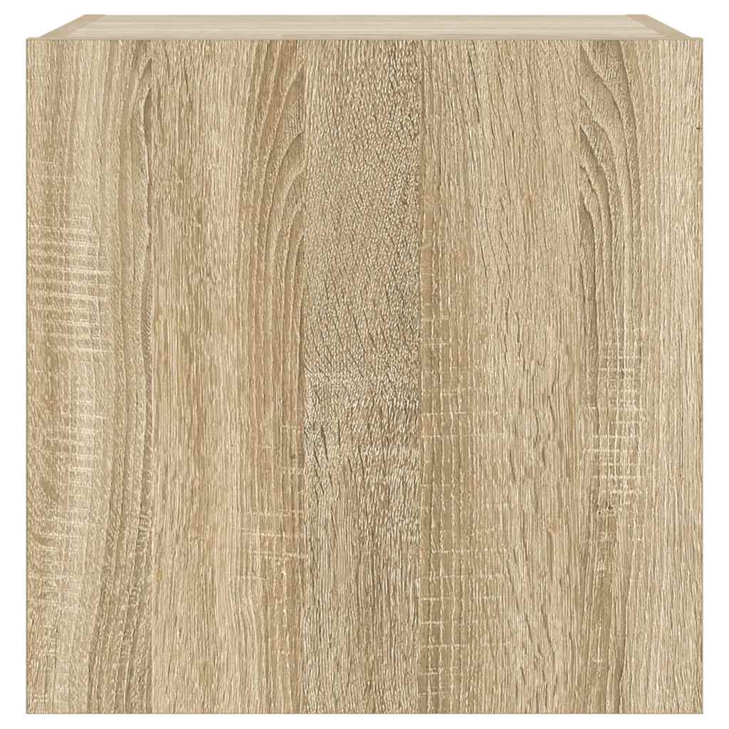 TV Wall Cabinets with LED Lights 2 pcs Sonoma Oak 40,5x35x40 cm