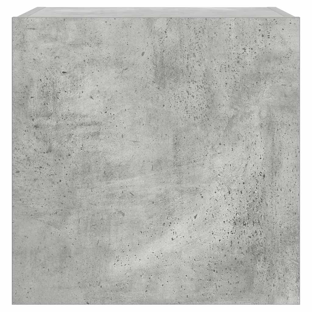 TV Wall Cabinets with LED 2 pcs Concrete Grey 40.5x35x40 cm