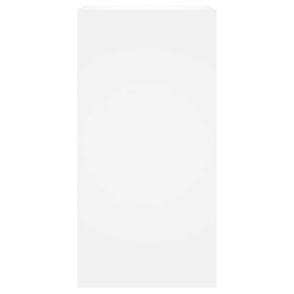 TV Wall Cabinet with LED Lights White 40.5x35x80 cm